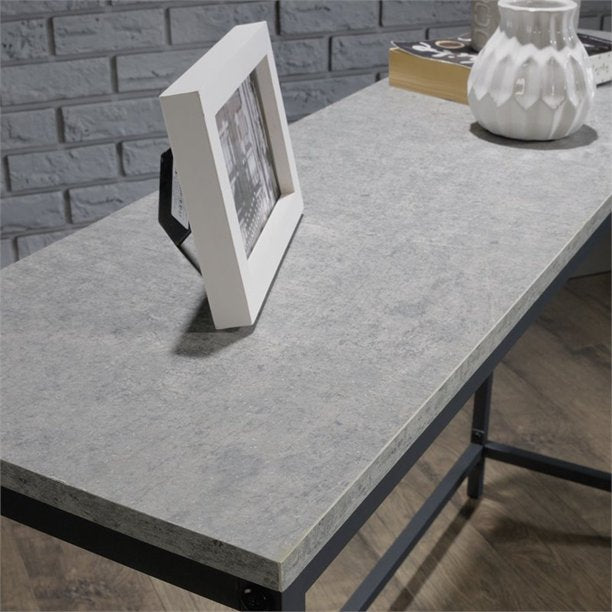 Sauder North Avenue Narrow Metal Frame Console Table, Faux Concrete Finish