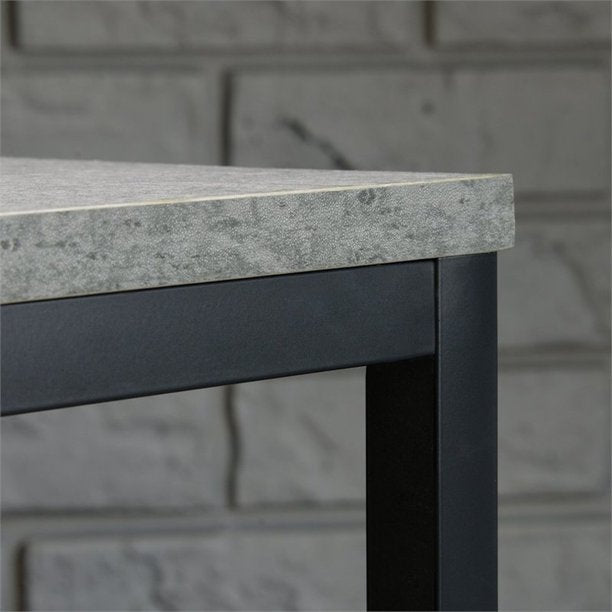 Sauder North Avenue Narrow Metal Frame Console Table, Faux Concrete Finish