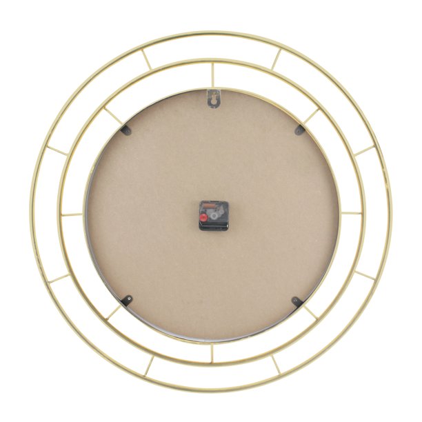 Stonebriar 27.5" Gold Silent Round Modern Battery Operated Wall Clock *PICKUP ONLY*