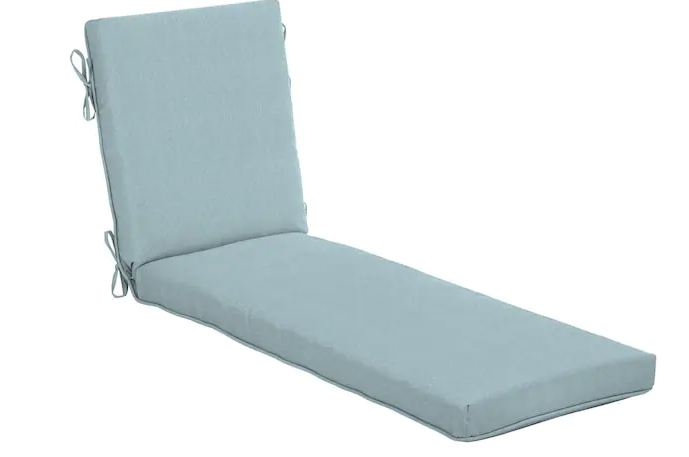 Hampton Bay 21 in. x 24 in. Outdoor Chaise Lounge Cushion in Surf *PICKUP ONLY*