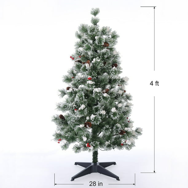 Holiday Time Pre-Lit Incandescent Clear Redland Spruce Artificial Christmas Tree,48'' *PICKUP ONLY*