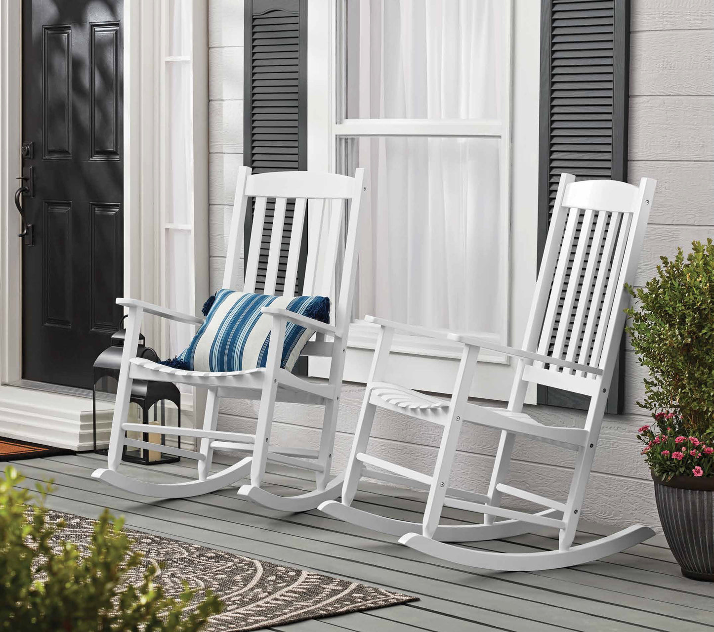 Mainstays Wooden Porch Rocker -White (PICKUP ONLY)