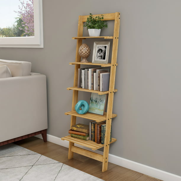 Lavish Home Five-Tier Ladder Blonde Wood Storage Shelf *PICKUP ONLY*