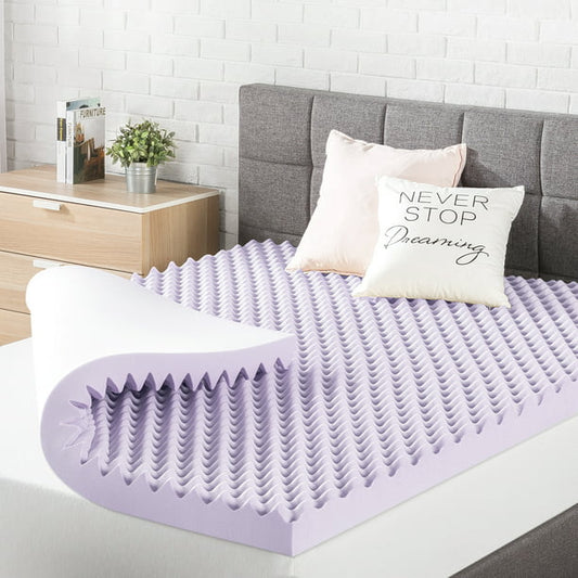 Mellow Memory Foam Mattress Topper, Twin, Egg Crate with Lavender Infusion, 3 inch *PICKUP ONLY*