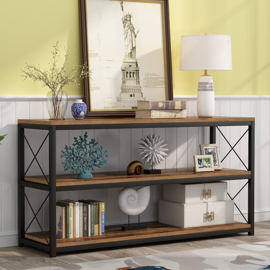 Tribesigns Console Sofa Table with Open Shelf, Industrial TV Stand *PICKUP ONLY*