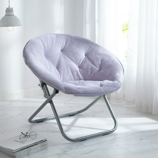 Mainstays Faux Fur Saucer™ Chair, Lilac