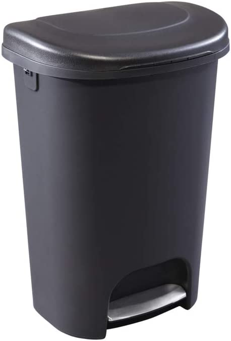 Rubbermaid 13 Gal. Black Step-On Trash Can