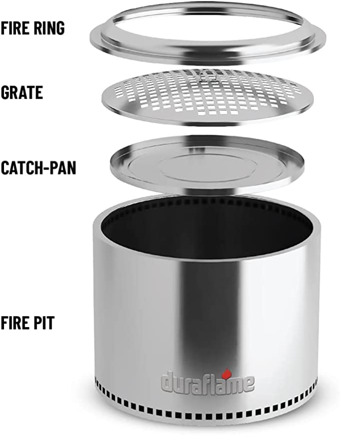 Duraflame 19 in. Stainless Steel Low Smoke Fire Pit *PICKUP ONLY*