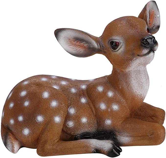 Garden Deer Statues, Simulated Sika Deer Garden Decor Scene House Patio Ornaments Resin Adorable Animal Figurine Or Spring Outdoor Decoration