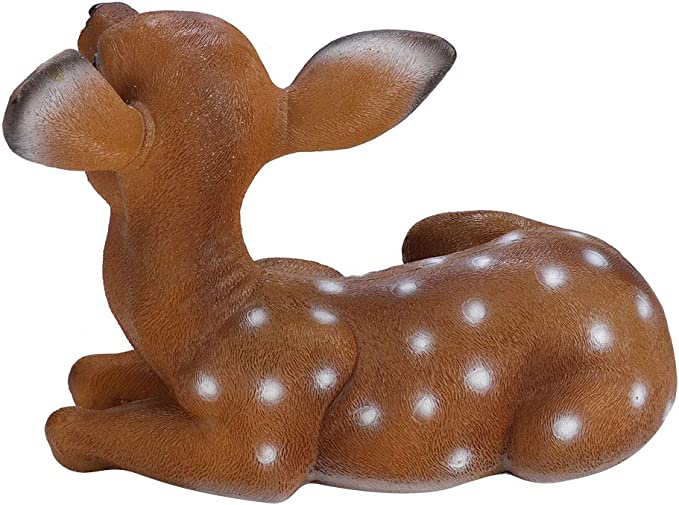 Garden Deer Statues, Simulated Sika Deer Garden Decor Scene House Patio Ornaments Resin Adorable Animal Figurine Or Spring Outdoor Decoration