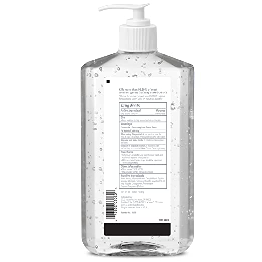 Purell Advanced Hand Sanitizer Refreshing Gel, Clean Scent, 20 fl oz Pump Bottle (Pack of 12)