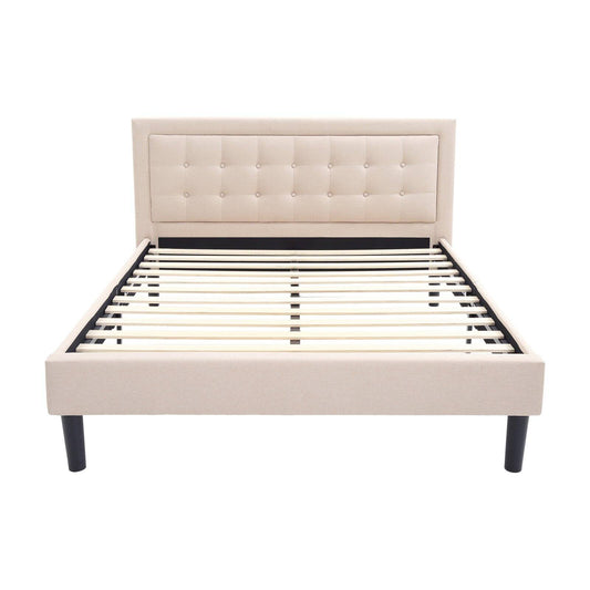 Classic Brands Mornington Upholstered Platform Bed - Full Size Linen *PICKUP ONLY*