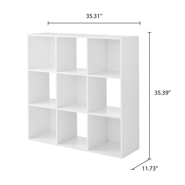 Mainstays 9-Cube Storage Organizer, White