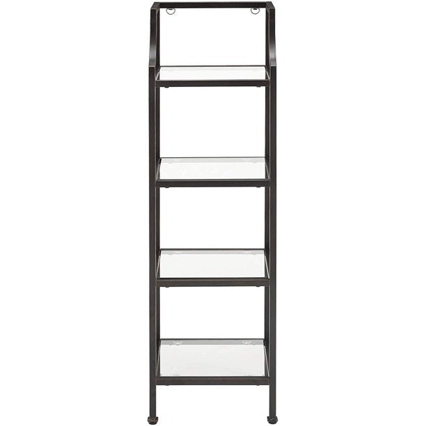 Crosley Furniture Aimee Short Glass Etagere, Oil Rubbed Bronze