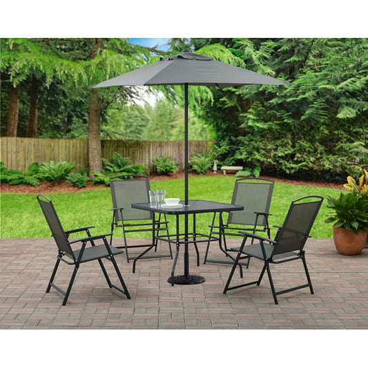 Mainstays Albany Lane 6 Piece Outdoor Patio Dining Set, Grey - Chairs Only *PICKUP ONLY*