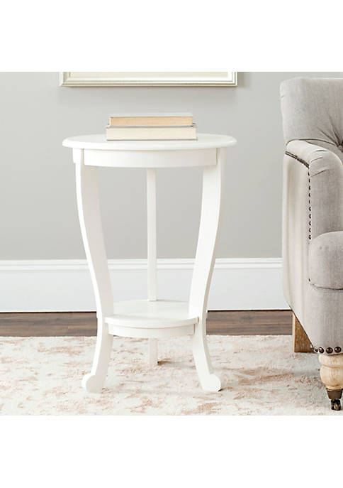 SAFAVIEH Mary Distressed Cream Side Table *PICKUP ONLY*