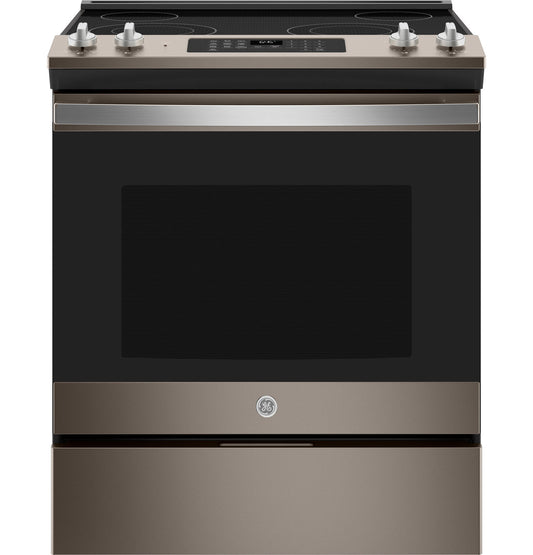 GE Appliances 29-7/8 in. Electric 4-Burner Radiant Smoothtop Slide-in Range in Fingerprint Resistant Slate *PICKUP ONLY*