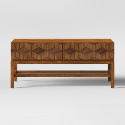 Tachuri Geometric Front Coffee Table Brown - Opalhouse