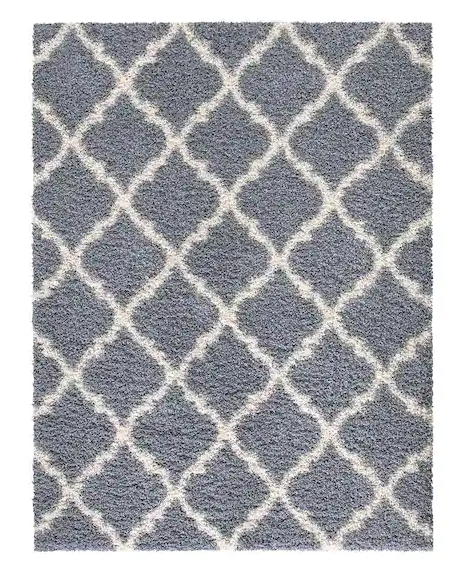 Ottomanson Arizona Collection Moroccan Trellis Design 5x7 Indoor Shag Area Rug *PICKUP ONLY*