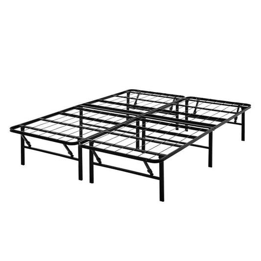 Mainstays 14" High Profile Foldable Steel King Platform Bed Frame, Black *PICKUP ONLY*