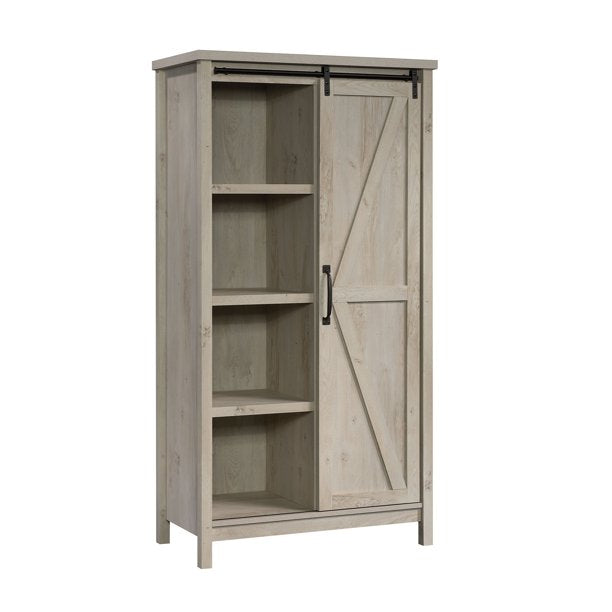 Better Homes & Gardens 66" Modern Farmhouse Bookcase Storage Cabinet, Rustic White Finish *PICKUP ONLY*