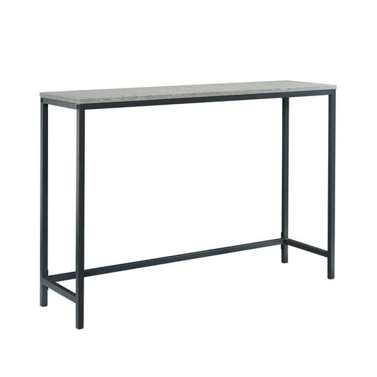 Sauder North Avenue Narrow Metal Frame Console Table, Faux Concrete Finish