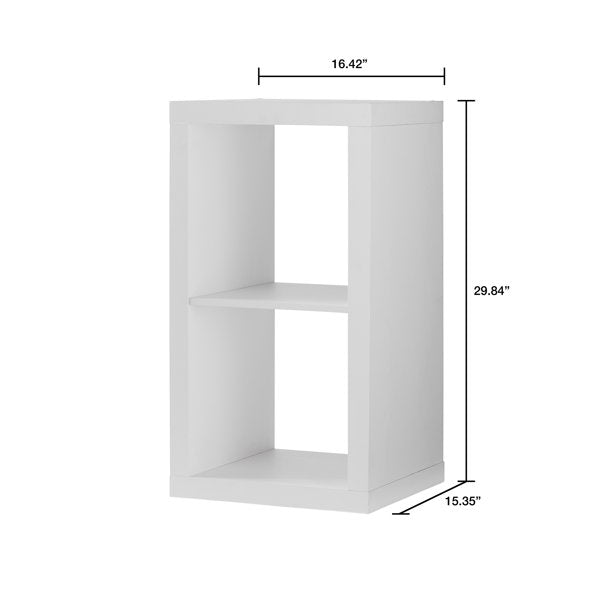 Better Homes & Gardens 2-Cube Storage Organizer, White Texture