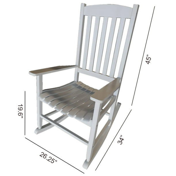 Mainstays Wooden Porch Rocker -White (PICKUP ONLY)