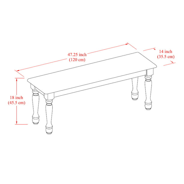 Better Homes & Gardens Autumn Lane Farmhouse Solid Wood Dining Bench, White and Natural Finish *PICKUP ONLY*