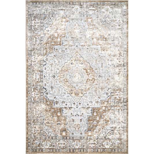 nuLOOM Thea Medallion Area Rug, 8' x 10', Beige *PICKUP ONLY*