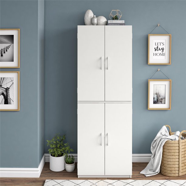 Mainstays 4-Door 5' Storage Cabinet, White *PICKUP ONLY*