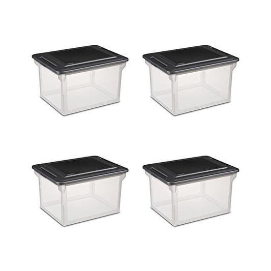 Sterilite 18689004 Storage File Box, 4-Pack