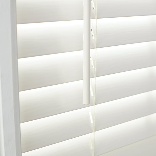 Better Homes & Gardens 2" Cordless Faux Wood Horizontal Blinds, Antique White, 30x64 *PICKUP ONLY*