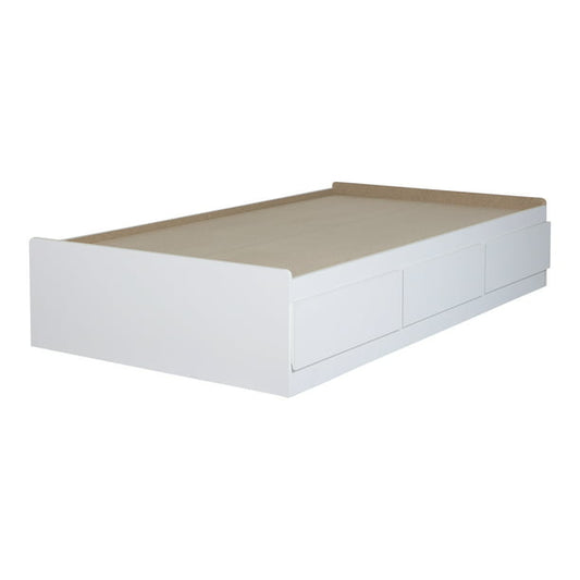 South Shore Basics Twin Storage Bed 39 with 3 Drawers Pure White *PICKUP ONLY*