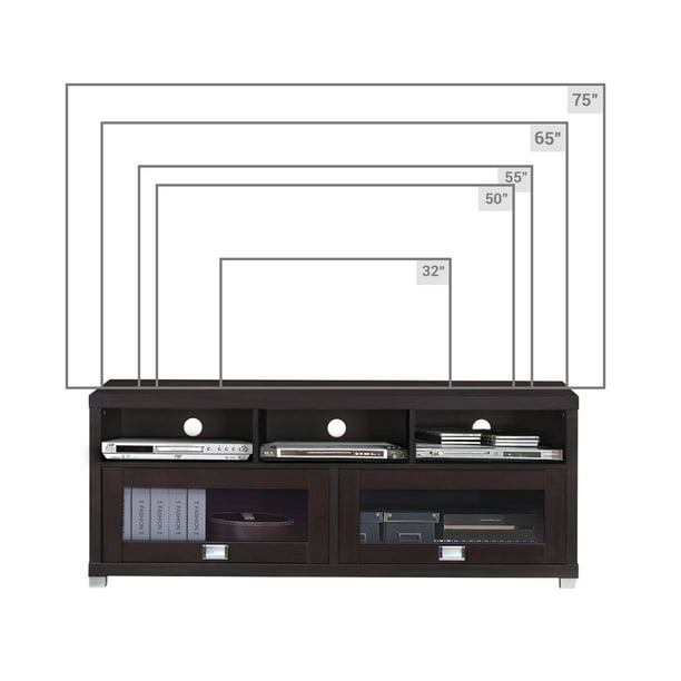 Techni Mobili 58" Durbin TV Stand for TVs up to 65-75", Espresso *PICKUP ONLY*