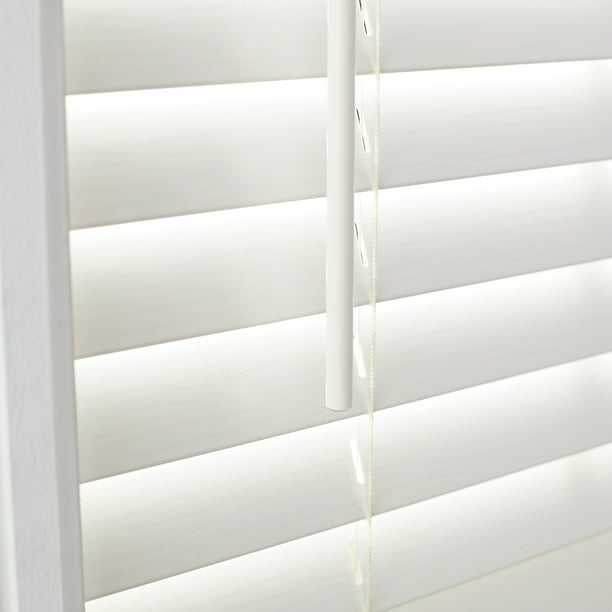 Better Homes & Gardens 2" Cordless Faux Wood Horizontal Blinds, Antique White, 34x64 *PICKUP ONLY*