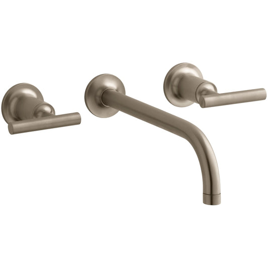 KOHLER Purist® Two Handle Widespread Bathroom Sink Faucet in Vibrant Moderne Brushed Gold