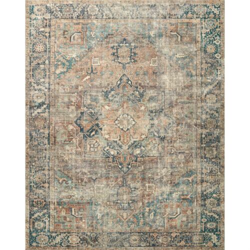 Loloi II Margot 8'6" x 11'6" Terracotta and Lagoon Area Rug *PICKUP ONLY*