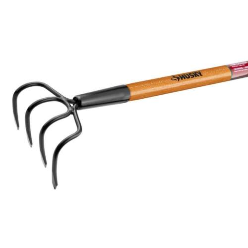 Husky 51 in. L Wood Handle 4-Tine Cultivator *PICKUP ONLY*
